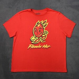 Cheetos Flamin Hot Mens 2XL Red Graphic T-Shirt Short Sleeve Mad Engine 2021